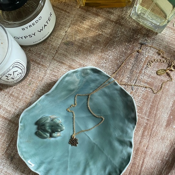 Athena Designs gold plated dainty lotus flower necklace - Picture 8 of 11